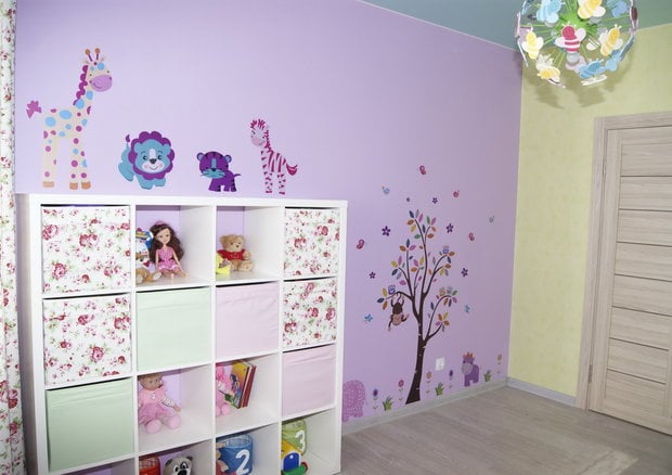 cartoon animals design for girls' room