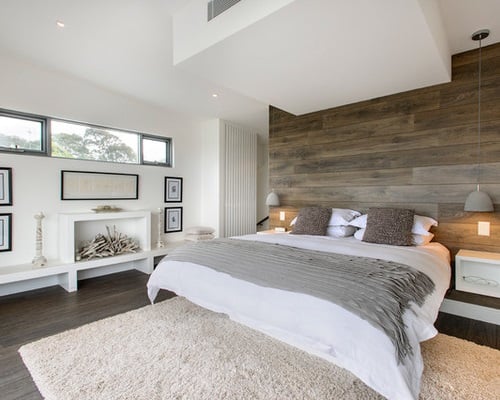 ceiling design for a bedroom in minimalism style