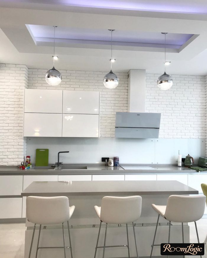 ceiling over island in kitchen