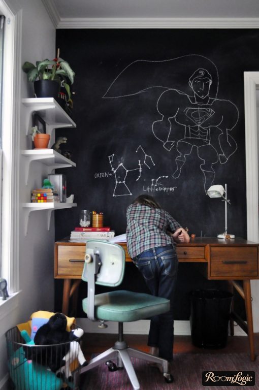 chalkboard for drawing in the kids’ room