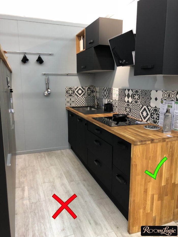 Choice and combination of wood for a loft-style kitchen