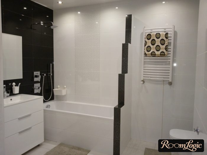 choice of single-color black and white tile