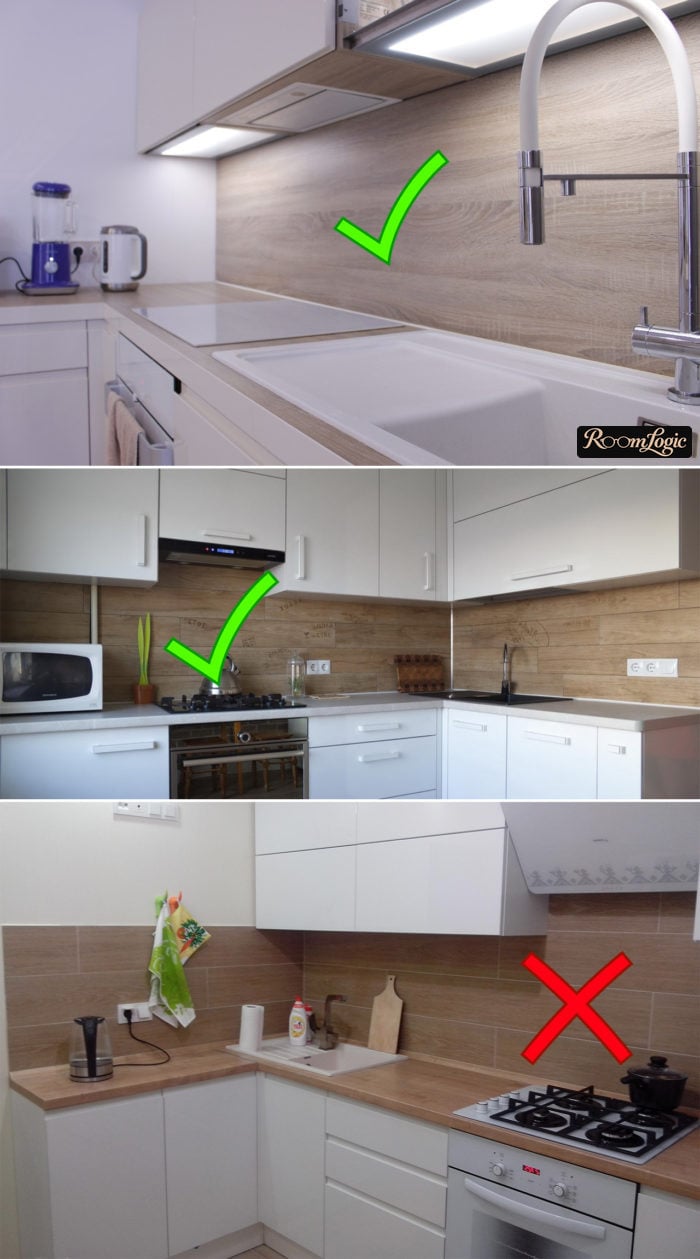 Choosing a backsplash for a white kitchen with wood-look