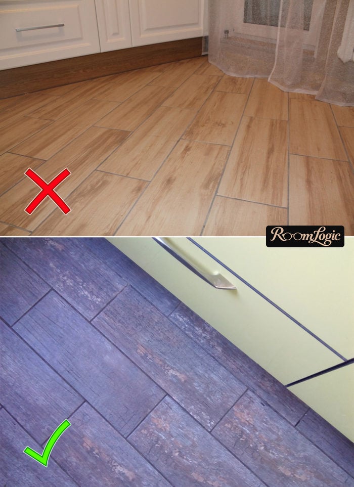 Choosing a grout color for tile joints on the kitchen floor