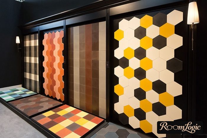 choosing tile in person at the store