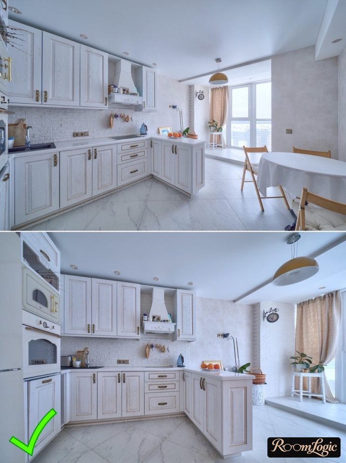classical kitchen in light tones