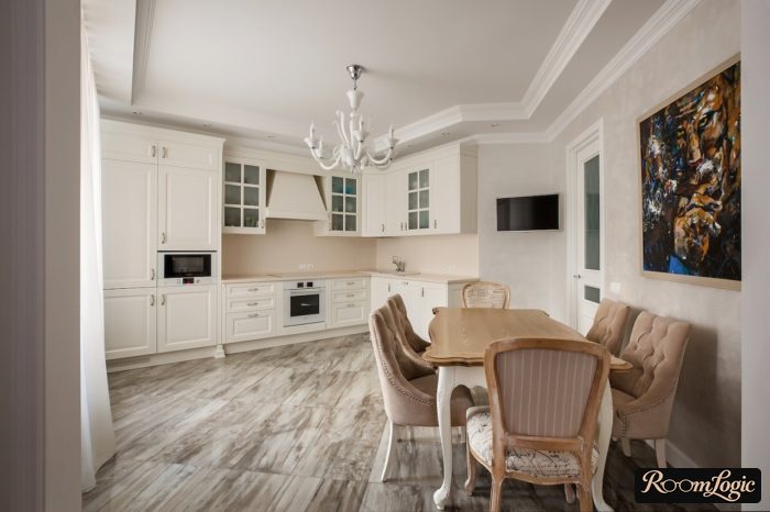 classical kitchen in modern interior