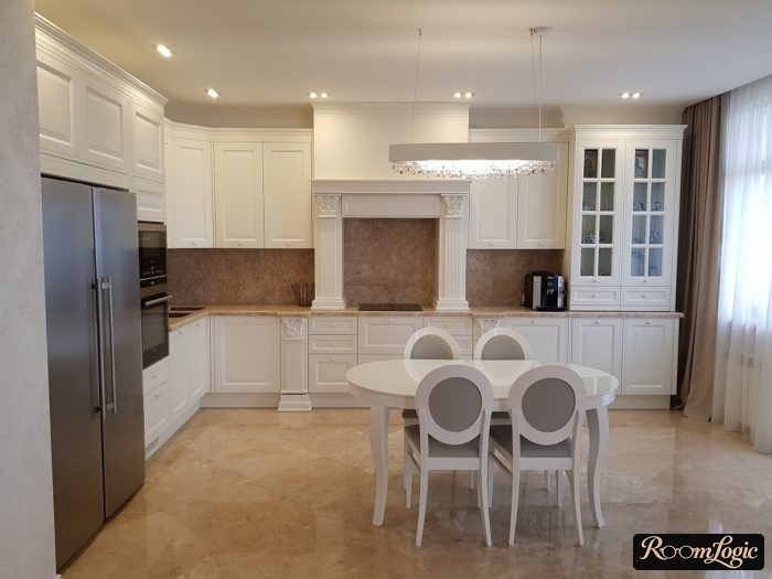 classical style curtains for the kitchen