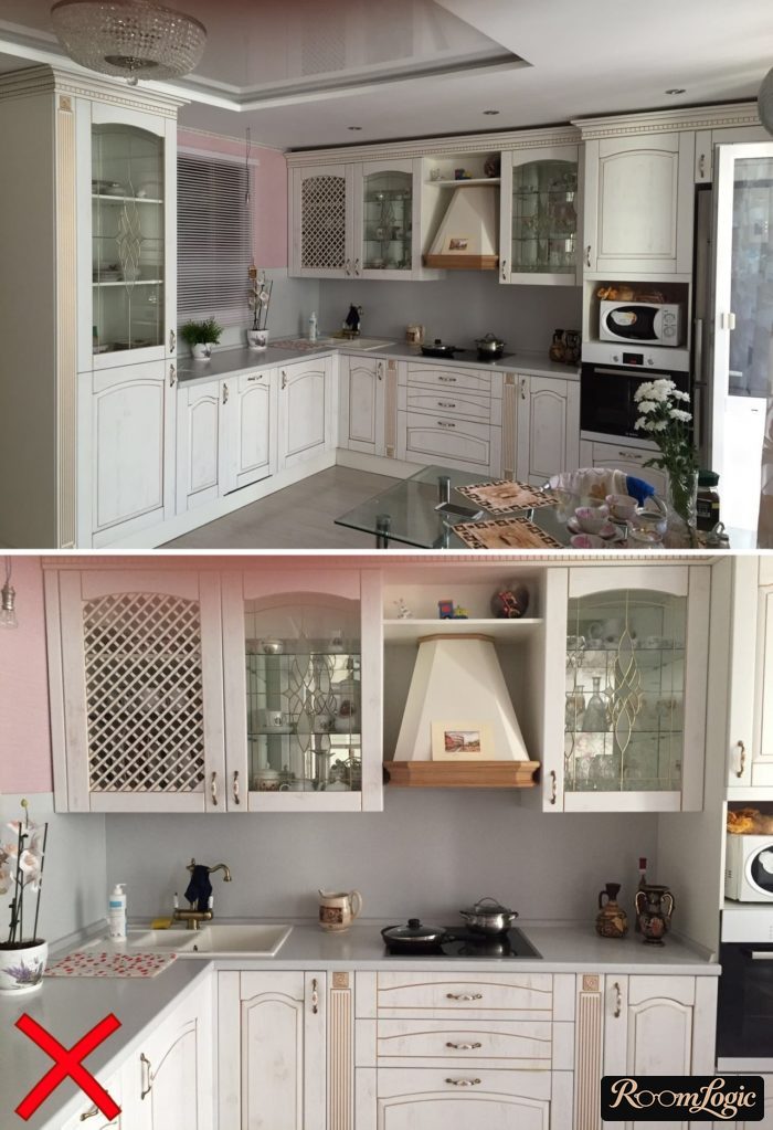 classical style curtains for the kitchen