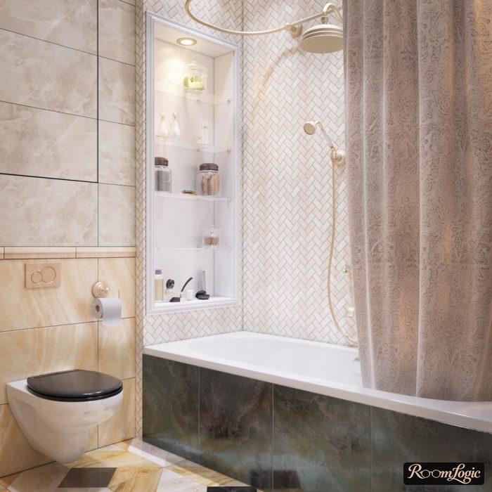 classical style with modern twists in the bathroom