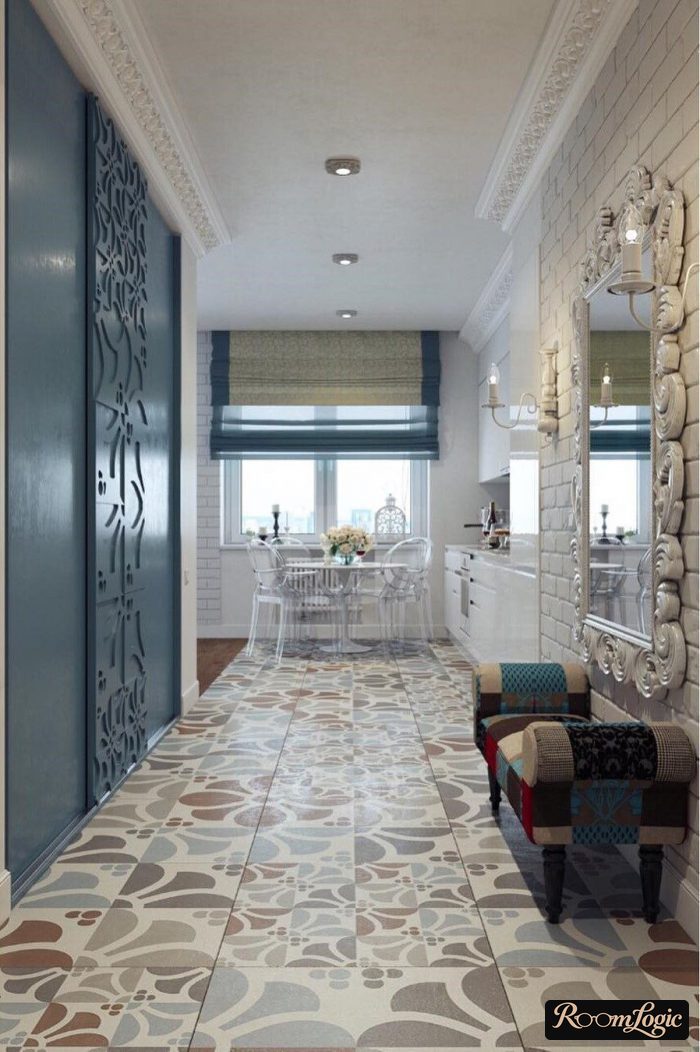 color combination in the entryway