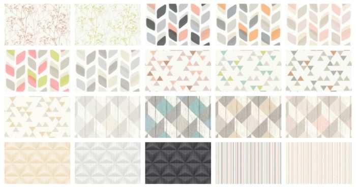 color combination of wall paper in interior