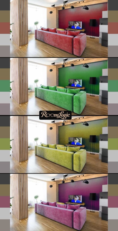 Color combination selection in the interior