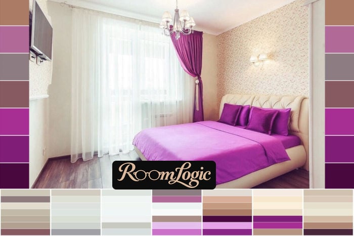color coordination of furniture and curtains in the interior