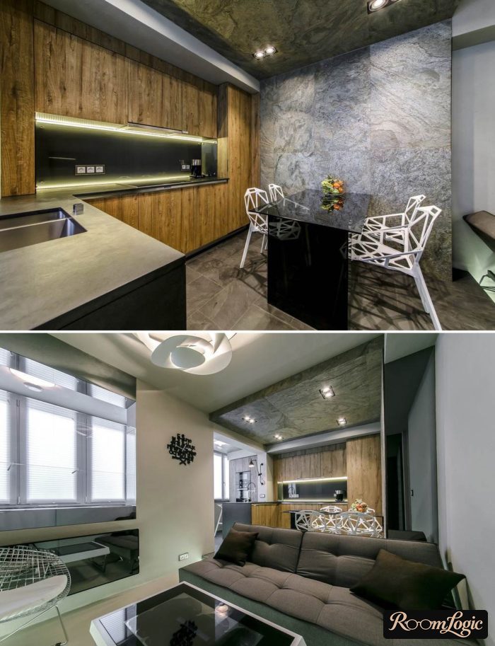 color scheme of a modern loft style kitchen