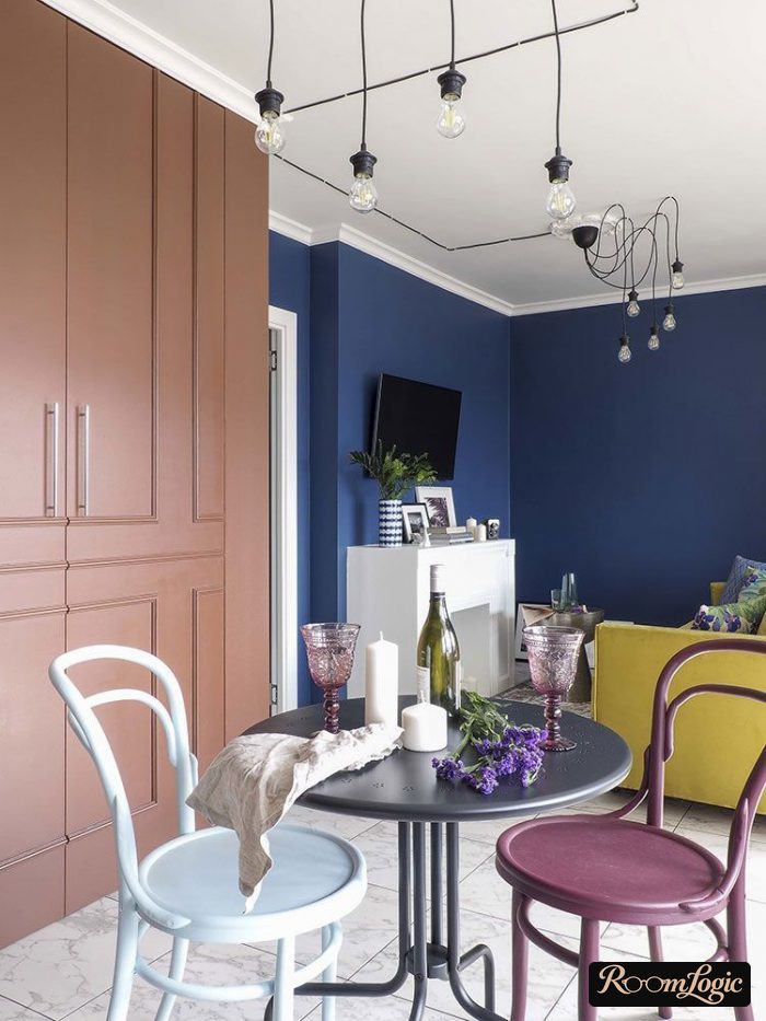 combination of four colors in the interior