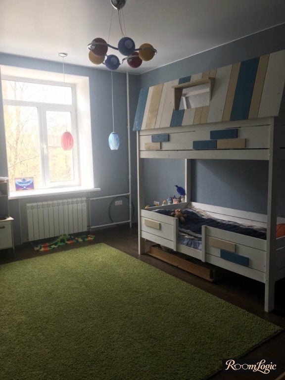 combination of green and blue in kids' room
