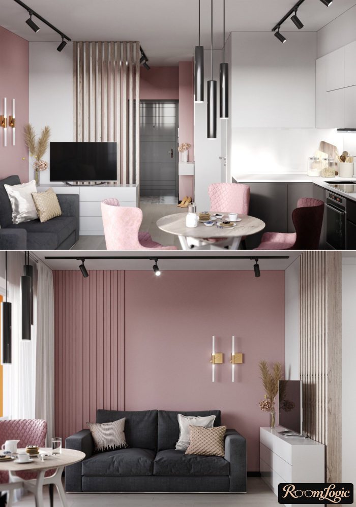 combination with light pink interior