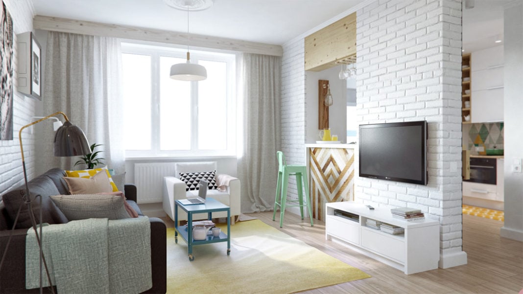 combined living room and kitchen interior 2026