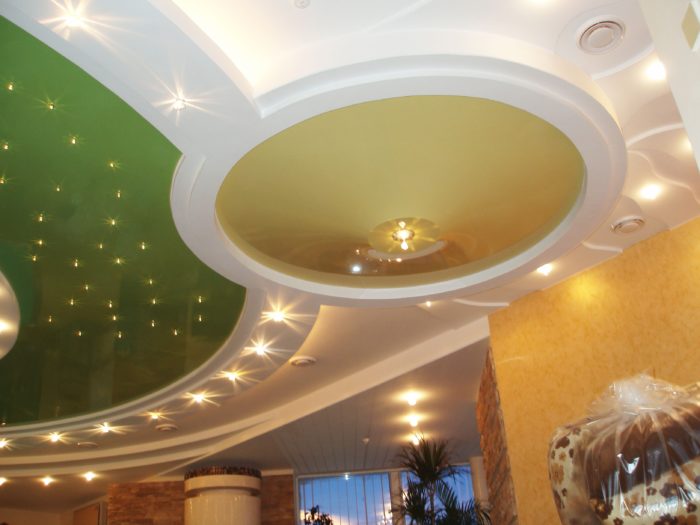 complex multi-level ceiling