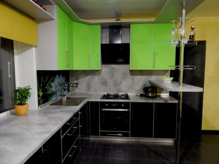 concept kitchen with backsplash of gray postforming