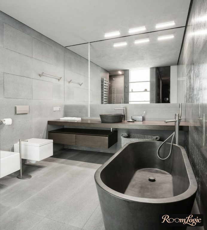 concrete bathtub