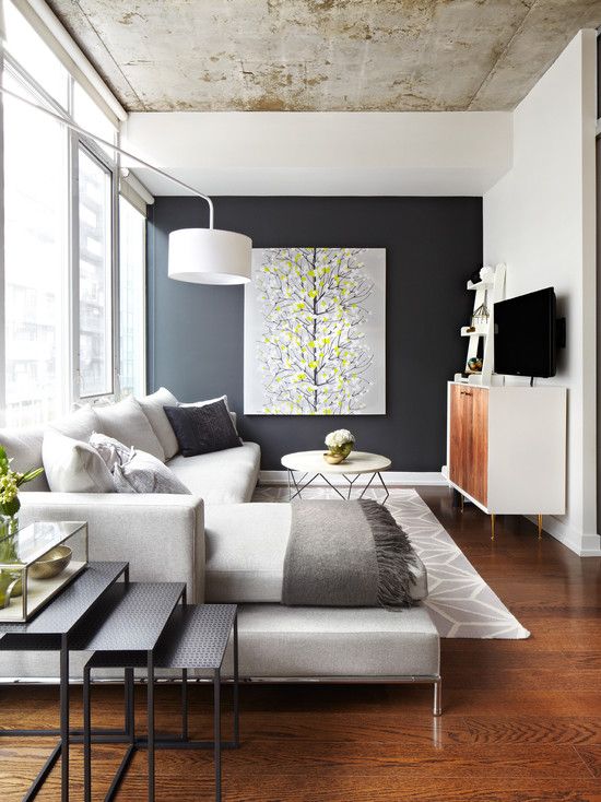 concrete ceiling in loft design