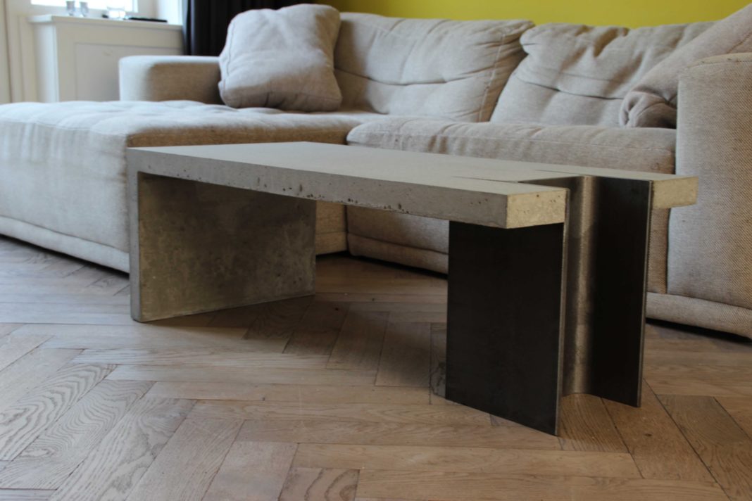 concrete coffee table