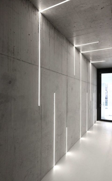 concrete hallway in loft style