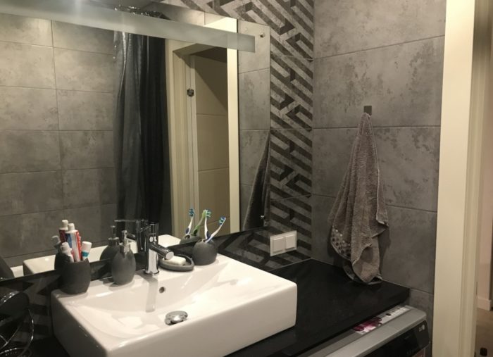 concrete-look tile design