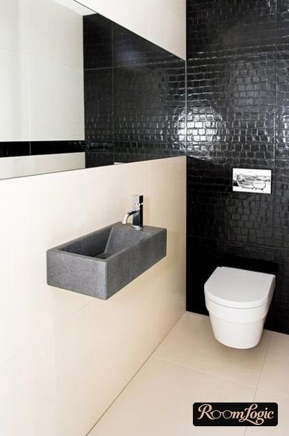 concrete sink in toilet