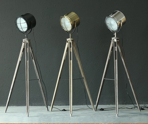 Constructivist-style floor lamps