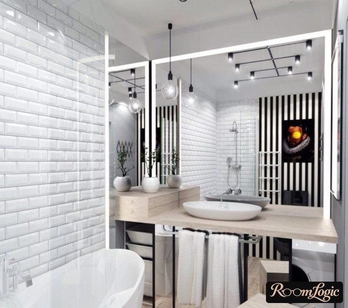 contemporary loft style bathroom design