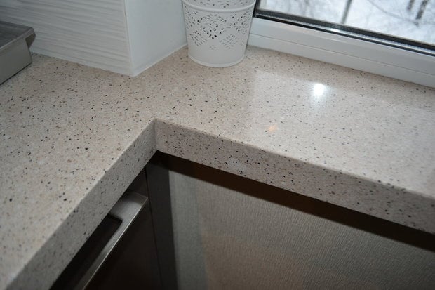 corner acrylic countertop-window sill
