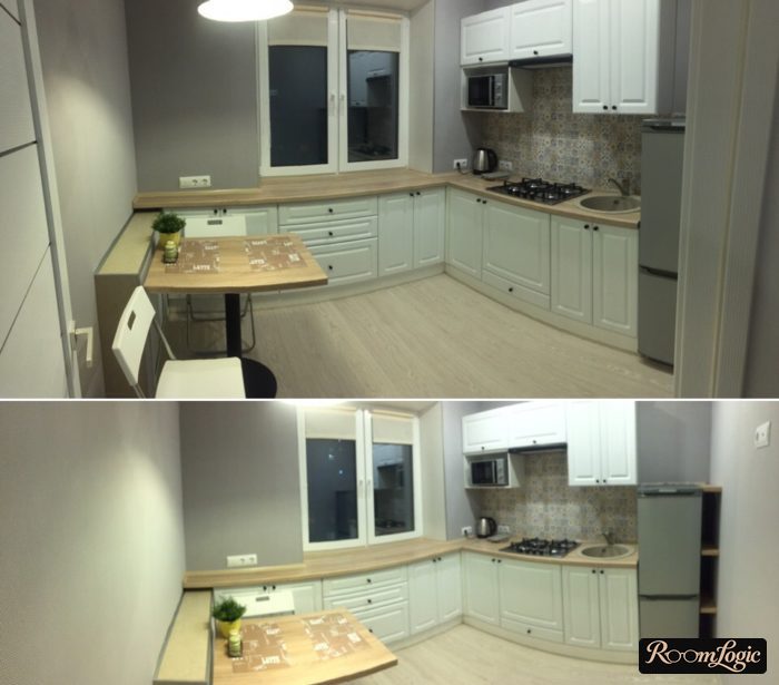 corner kitchen 100 square feet