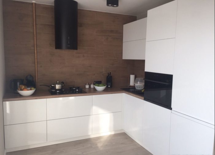 corner kitchen area