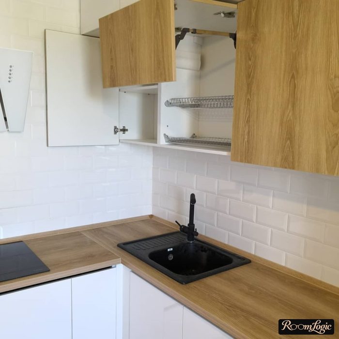 corner kitchen with dimensions