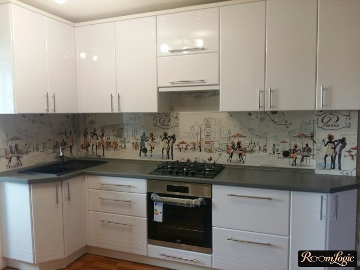 corner kitchens glossy