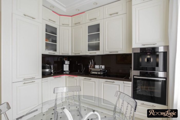 corner sink in kitchen interior