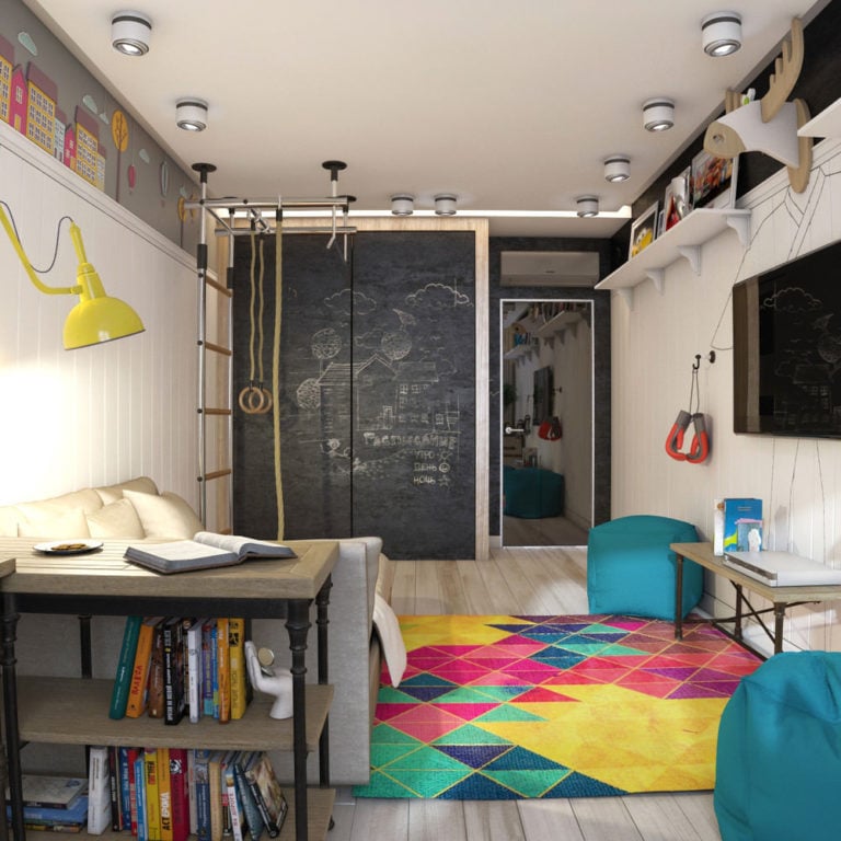 sports corner in kids' room