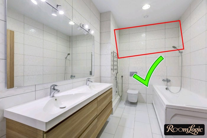 correct symmetrical tile layout