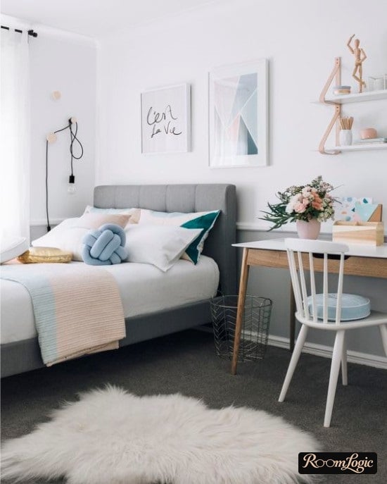 cozy design of a teenage girl's room