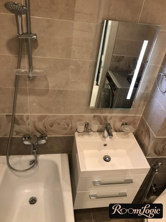 Dark, flawed design of a small bathroom