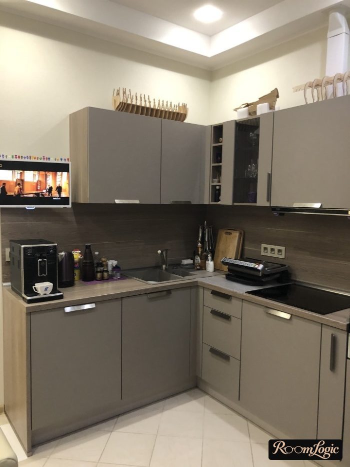 dark gray matte kitchen