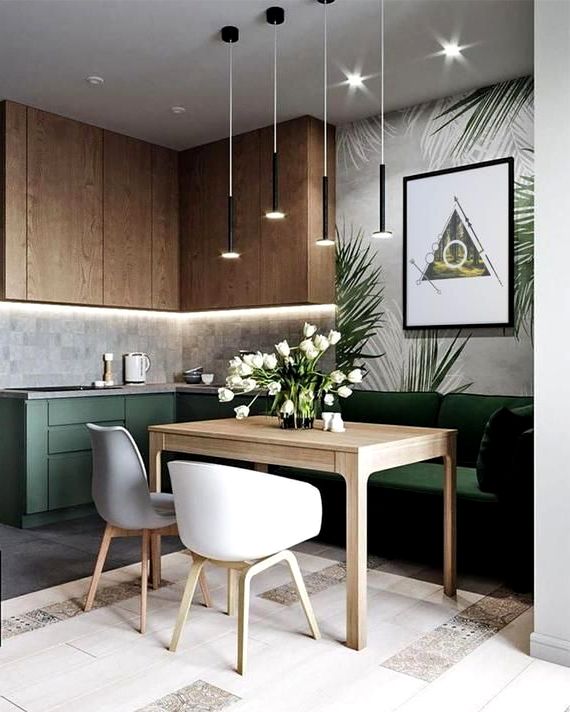 dark green color in kitchen design