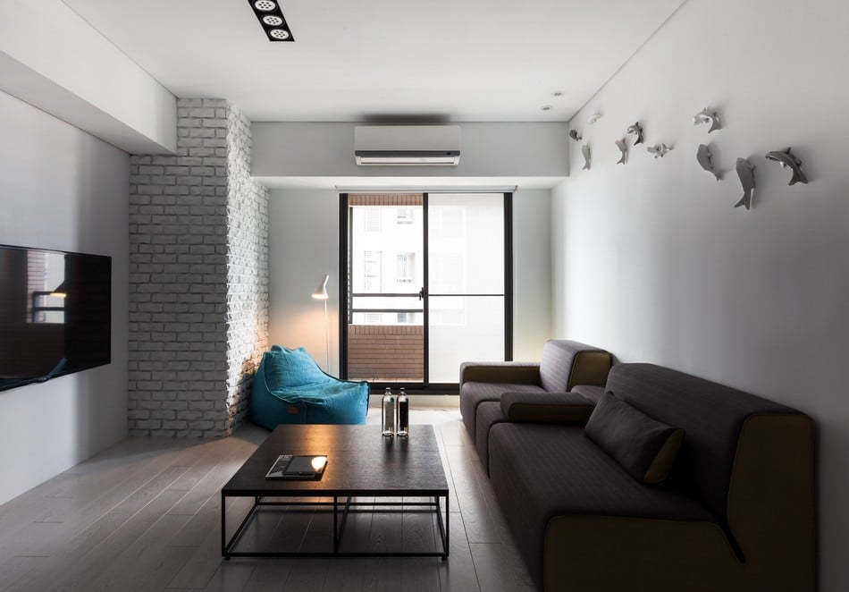 Decorative brick in modern living roomjpg