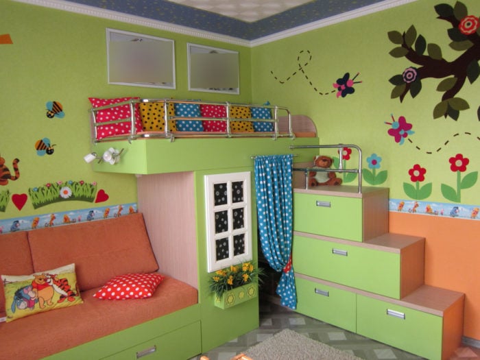 design for kids' room with two preschoolers