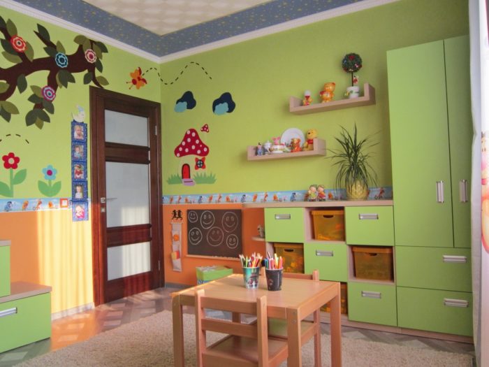 design for mixed-gender kids' room for children up to 6 years