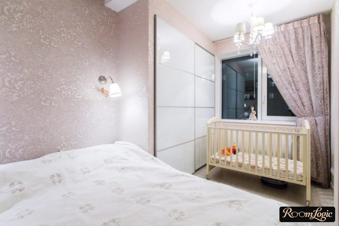 design in modern classic style for bedroom and kids' room in one room