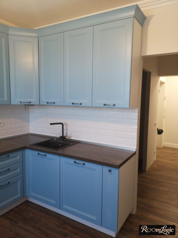 design of a 100 square feet kitchen in a panel house
